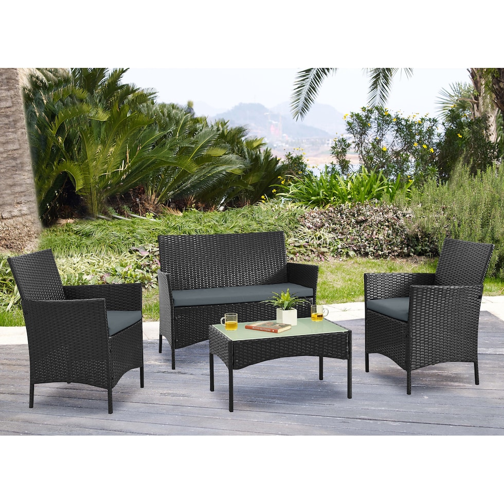 daytona gray outdoor loveseat set   