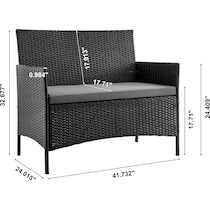 daytona gray outdoor loveseat set   