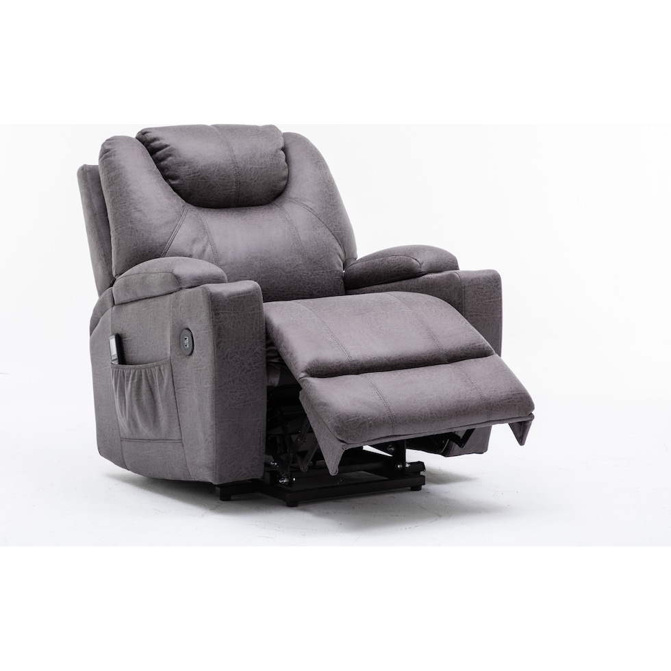 deans gray recliner   