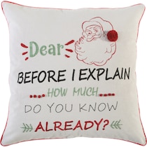 dear santa natural accent pillow   