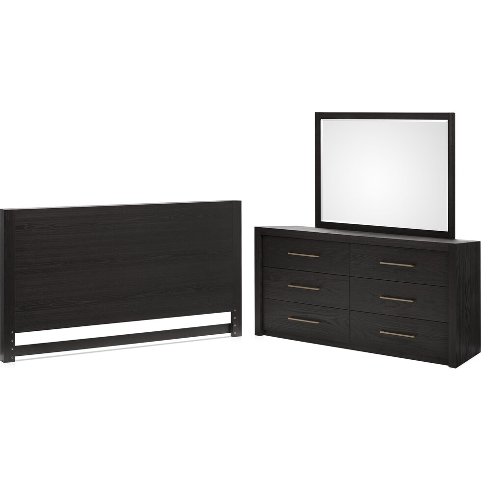 decker dark brown  pc king bedroom   