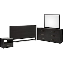 decker dark brown  pc king bedroom   