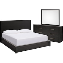 decker dark brown  pc king bedroom   