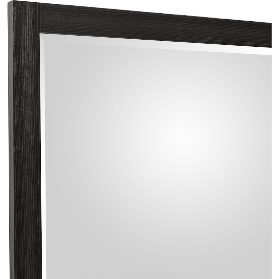 decker dark brown dresser and mirror   