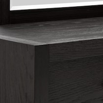 decker dark brown dresser and mirror   