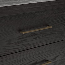 decker dark brown dresser and mirror   