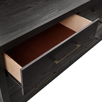 decker dark brown dresser and mirror   