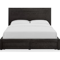 decker dark brown queen bed   