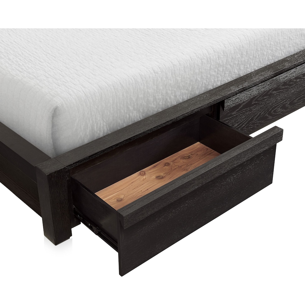 decker dark brown queen bed   