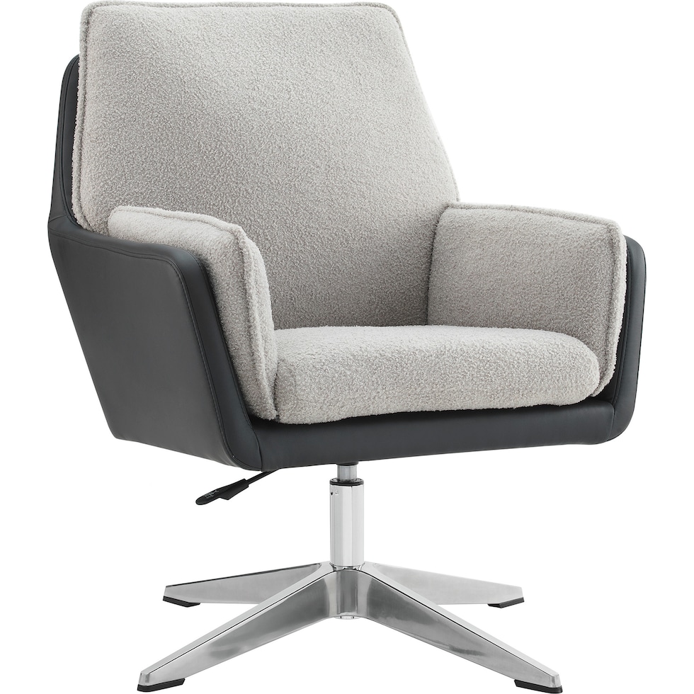 decter gray and black accent chair   