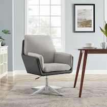 decter gray and black accent chair   