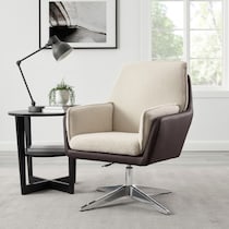 decter natural and brown accent chair   