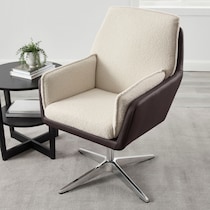decter natural and brown accent chair   
