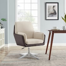 decter natural and brown accent chair   