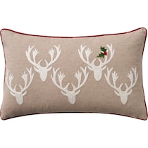 deer neutral accent pillow   