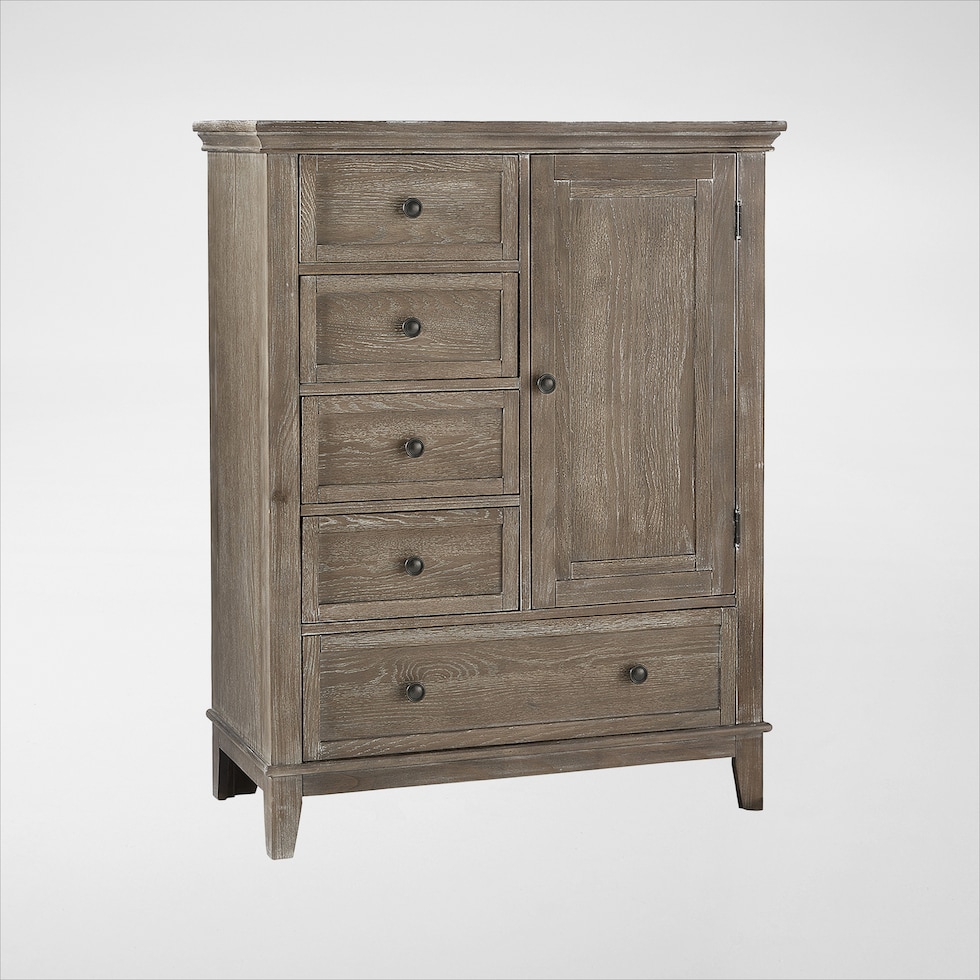 deilia dark brown door chest   