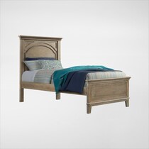 deilia dark brown twin bed   