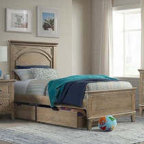 deilia dark brown twin bed   