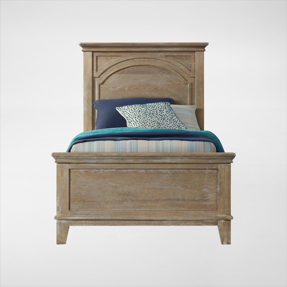 deilia dark brown twin bed   