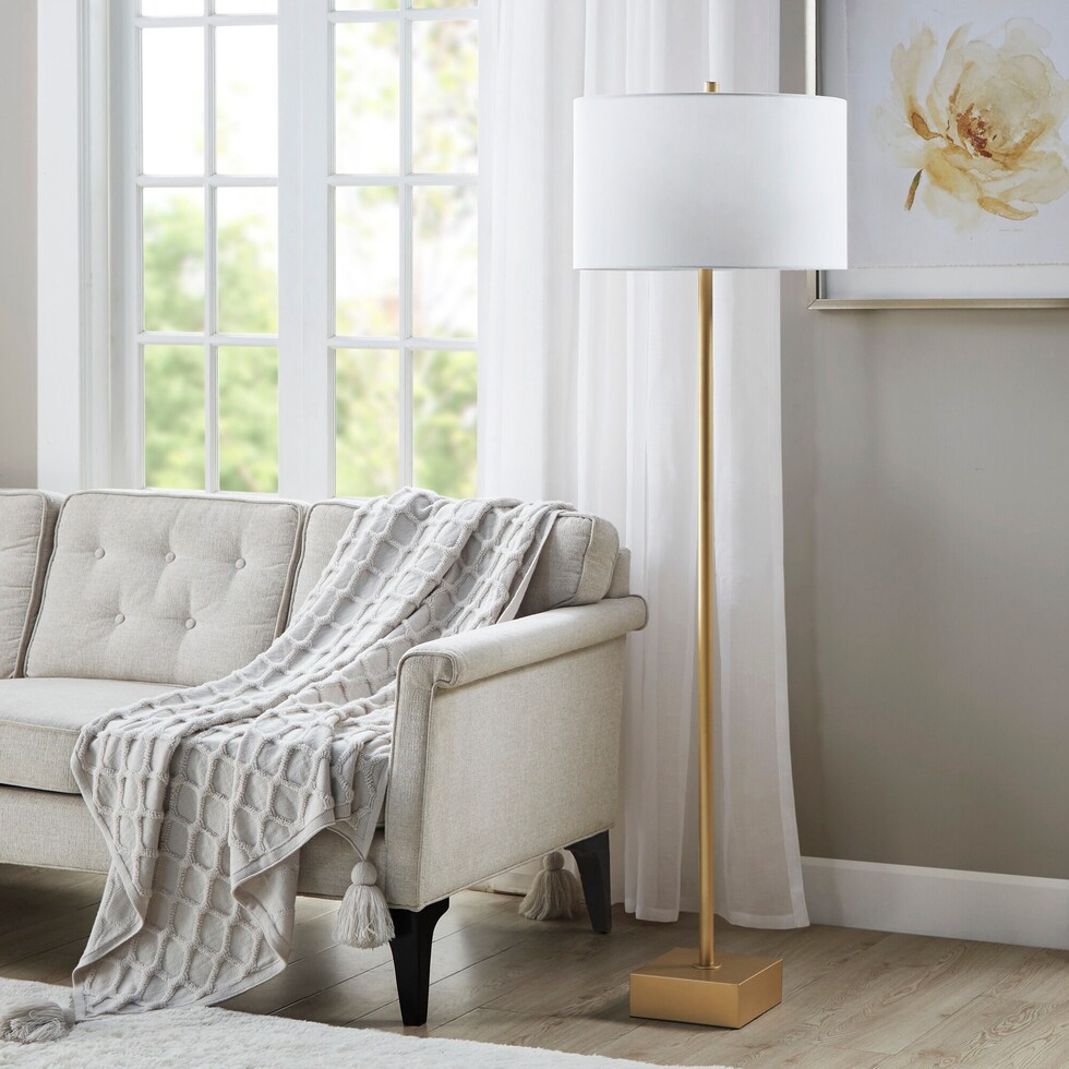 delano gold floor lamp   