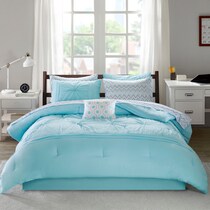 delilah blue twin bedding set   