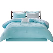 delilah blue twin bedding set   