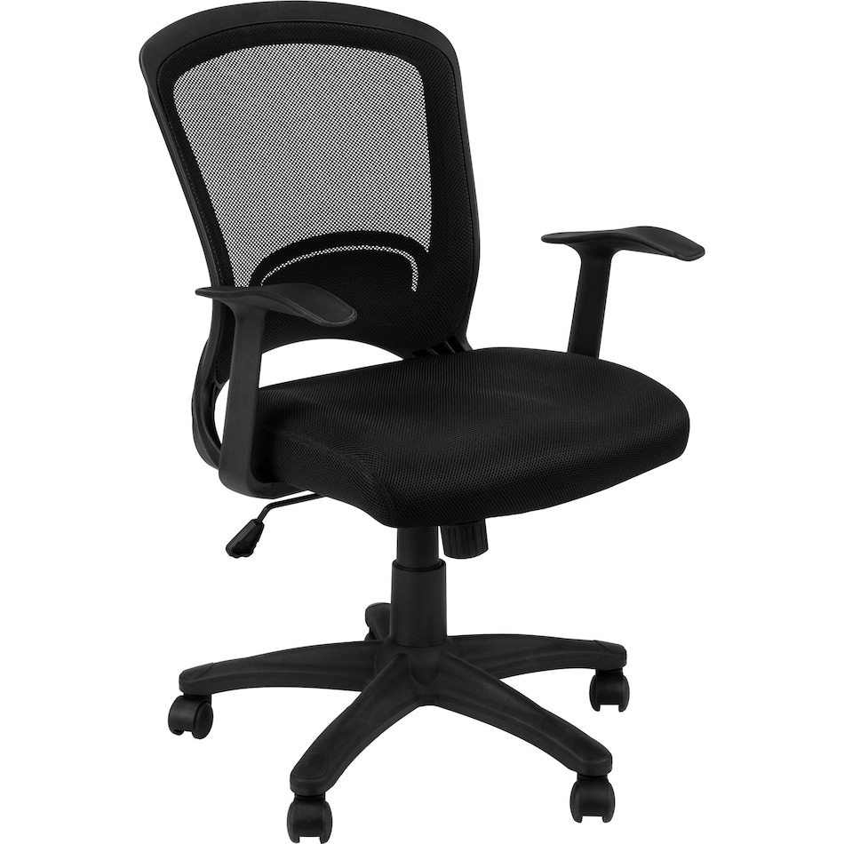 della black desk chair   