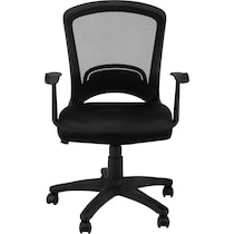 della black desk chair   