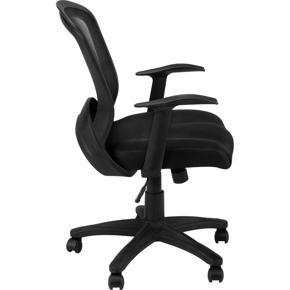 della black desk chair   