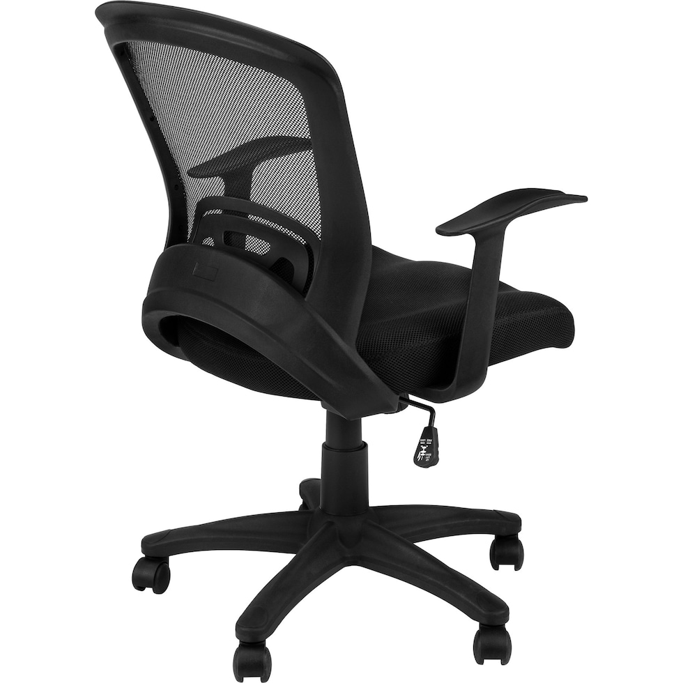 della black desk chair   