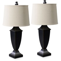 delmont black table lamp   