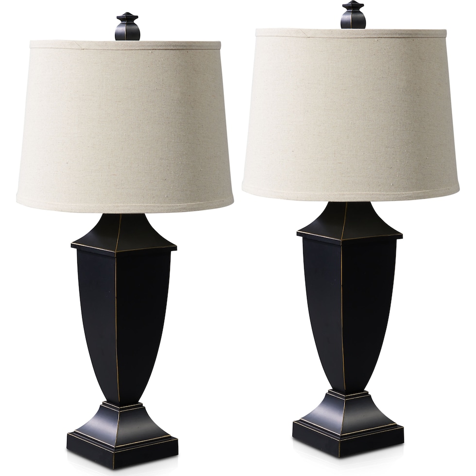 delmont black table lamp   