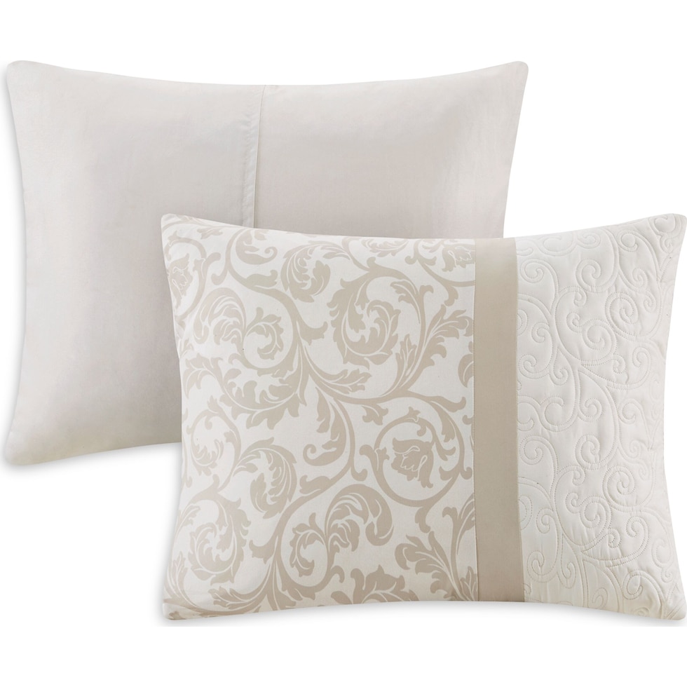 delphine light brown california king bedding set   