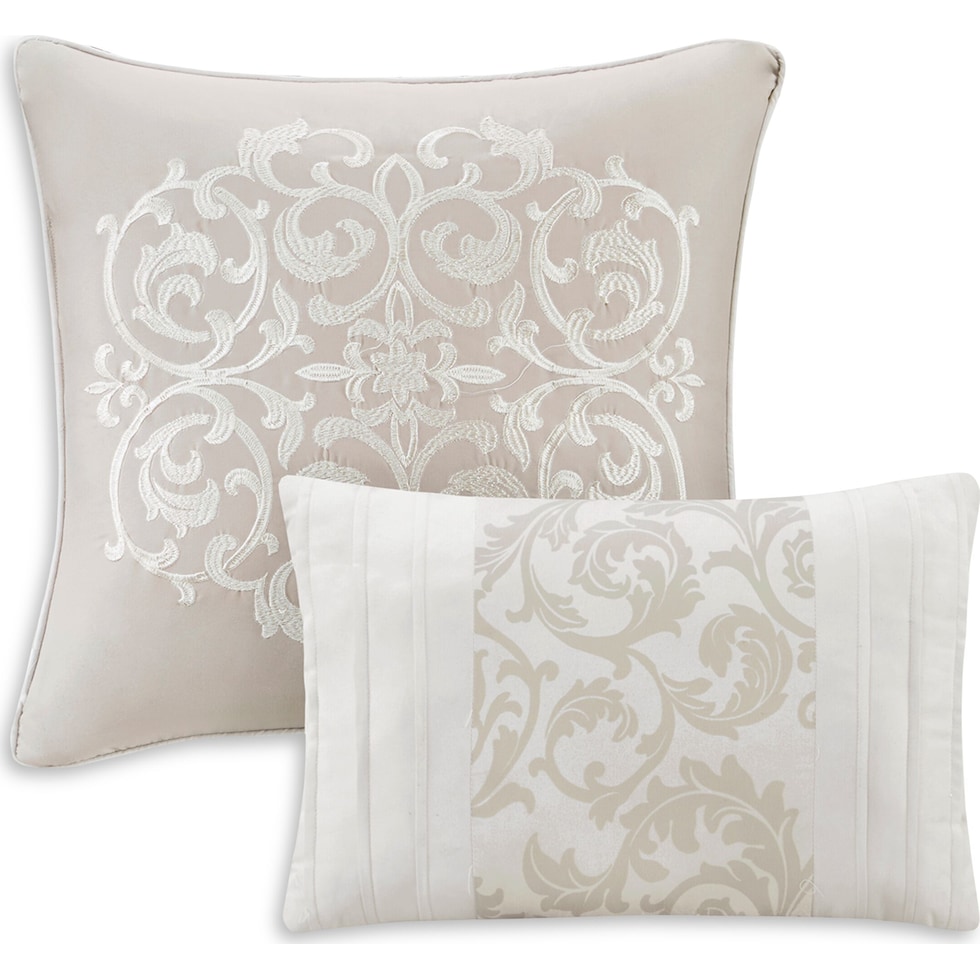 delphine light brown california king bedding set   