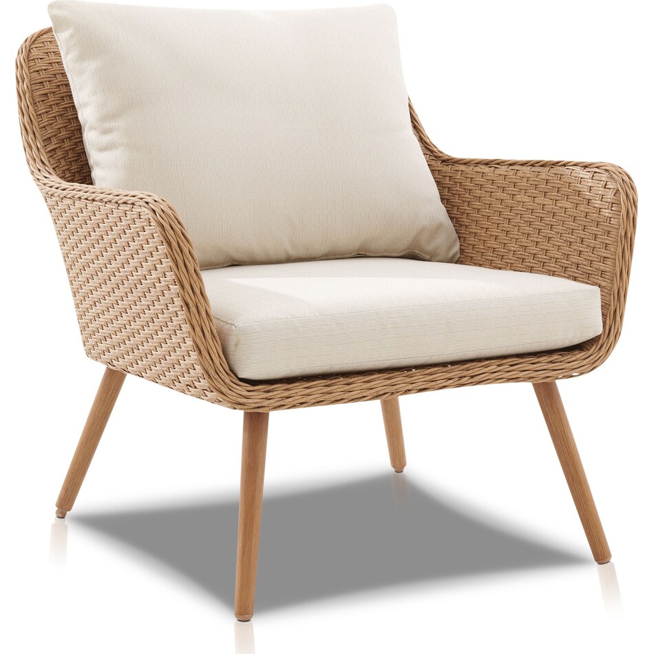 delray light brown outdoor chair set   