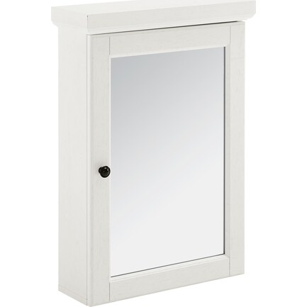 Deluz Mirrored Wall Cabinet - White