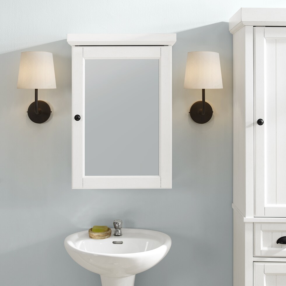 deluz white bathroom cabinet   