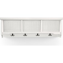 deluz white entryway storage shelf   