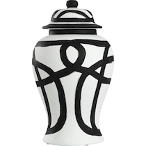 demeter black white jar   