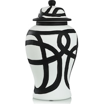 demeter black white jar   