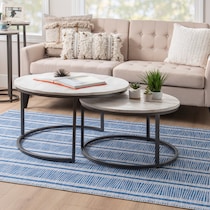 denali white nesting tables   