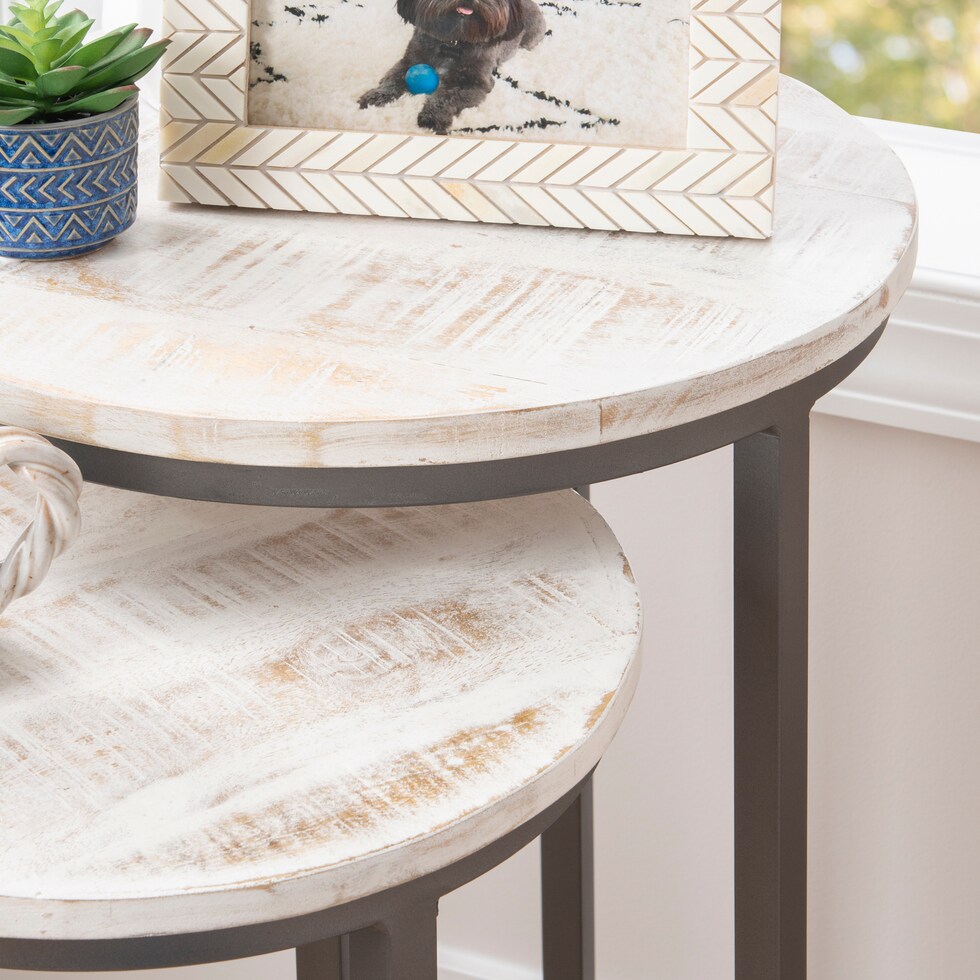 denali white nesting tables   