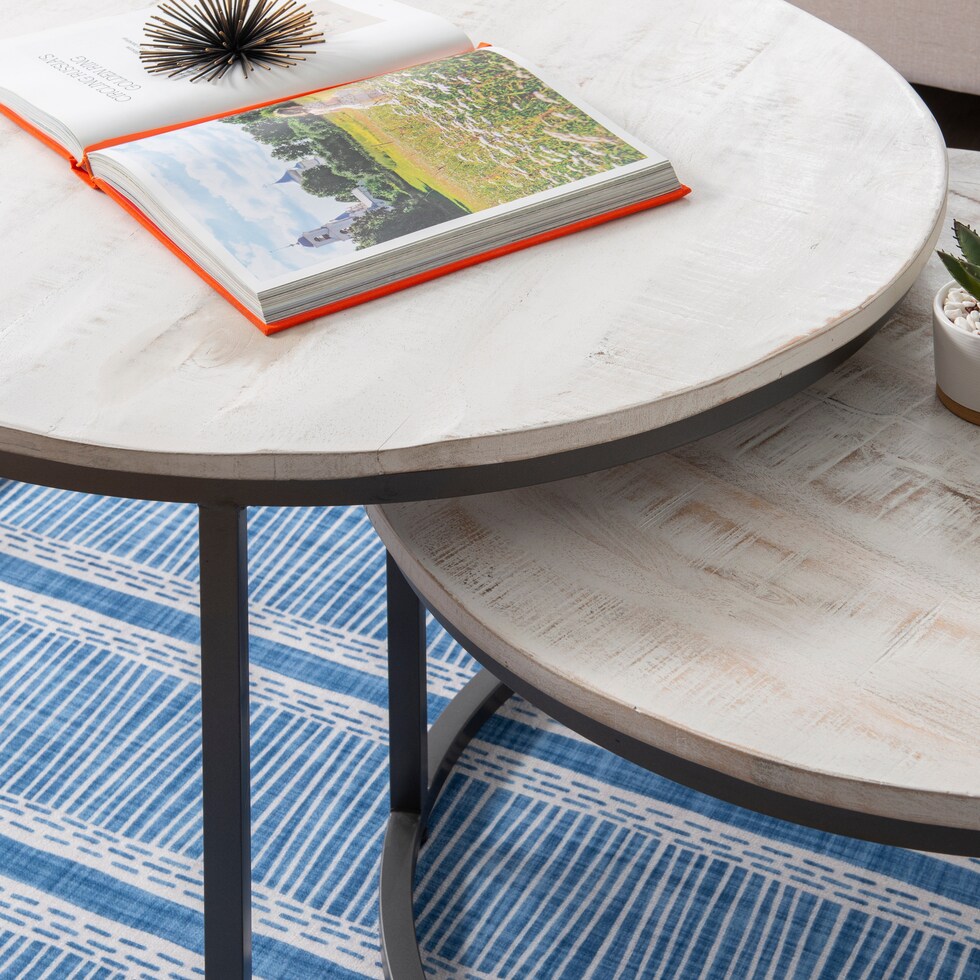 denali white nesting tables   