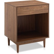 dennis dark brown end table   
