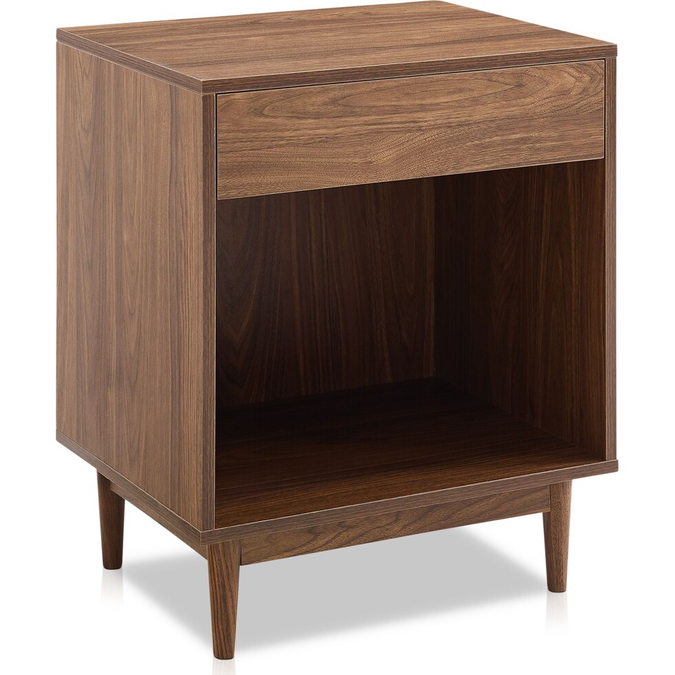 dennis dark brown end table   