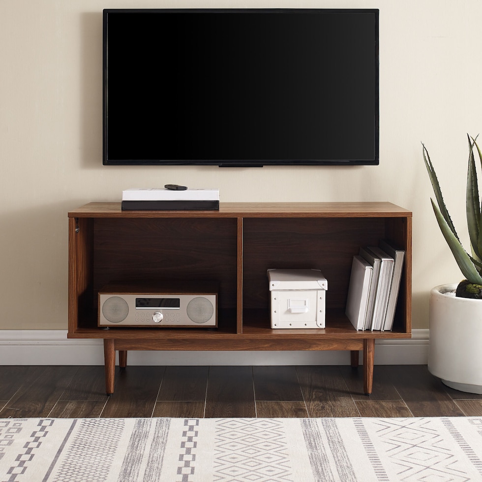 dennis dark brown tv stand   