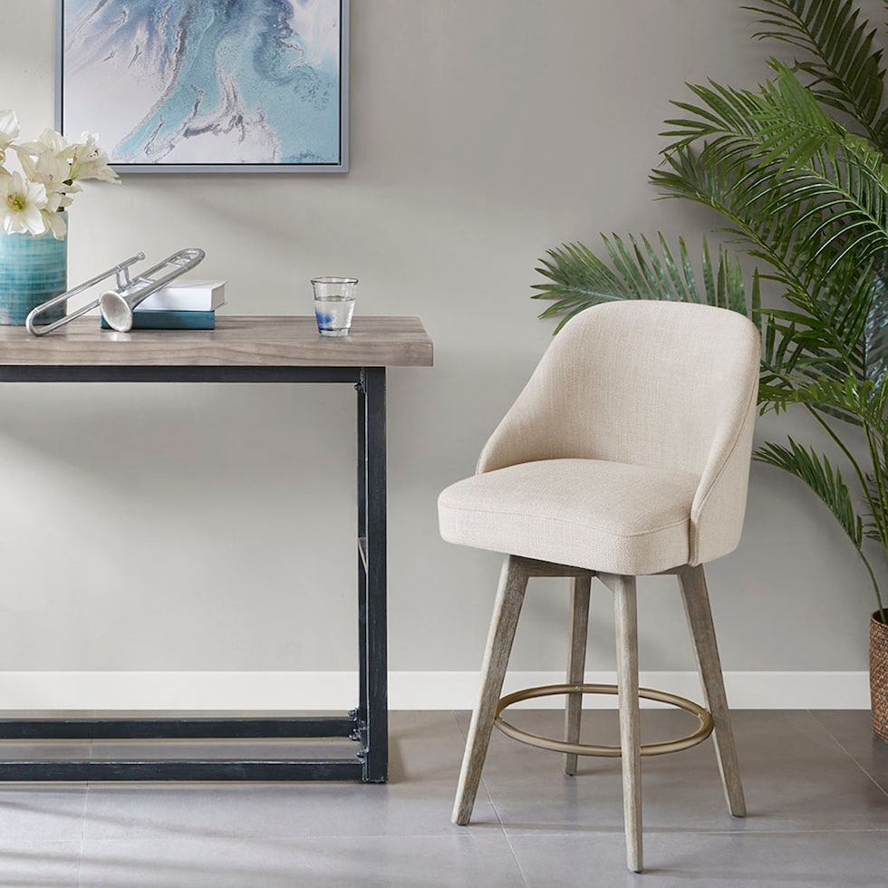 denton white counter height stool   