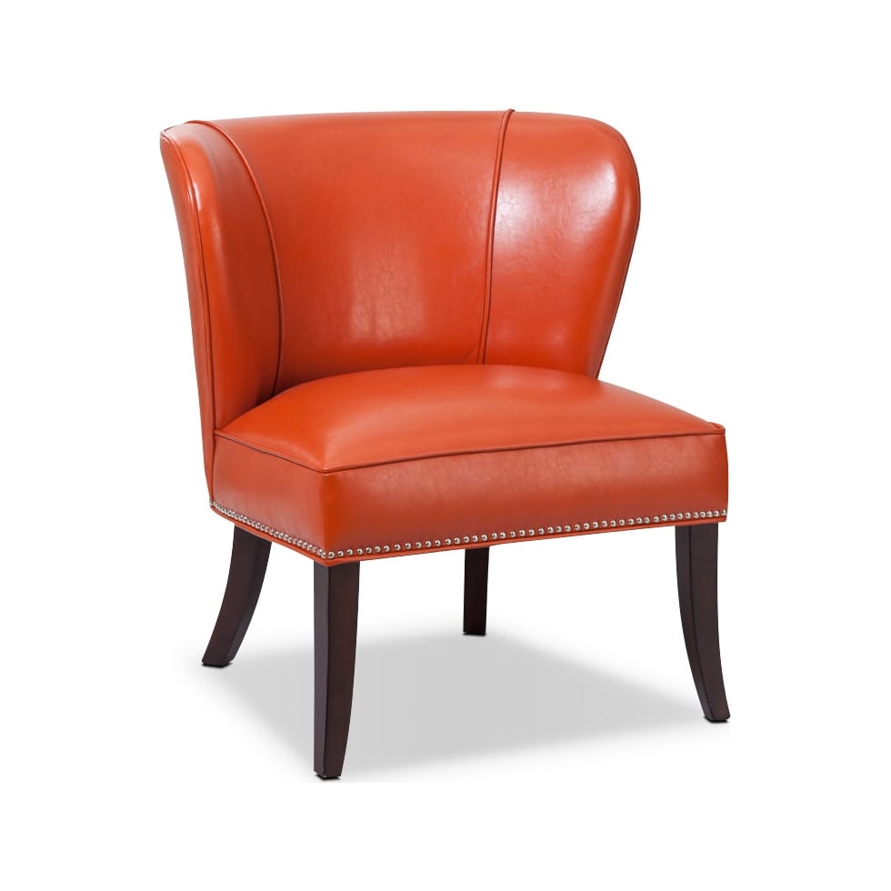 denver orange accent chair   