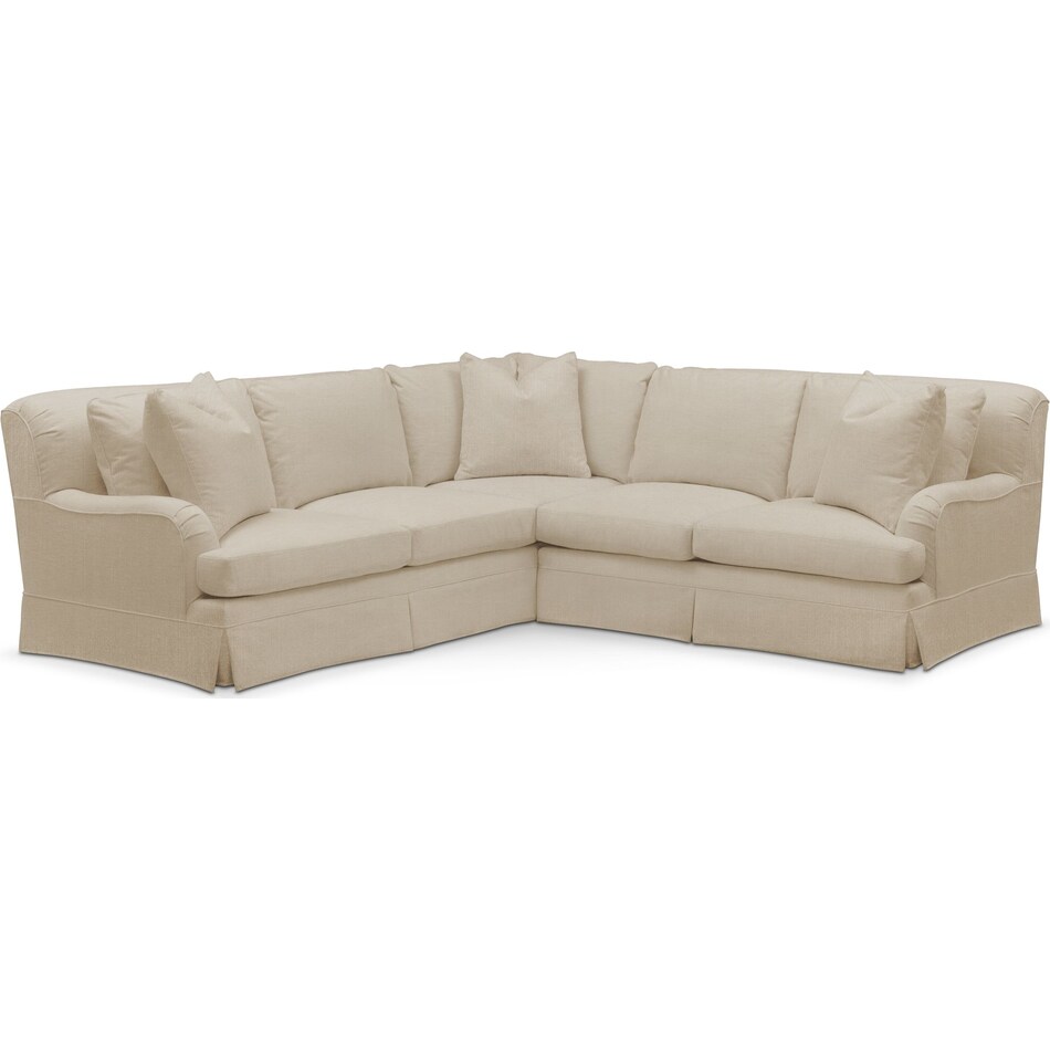 depalma taupe  pc sectional with right facing loveseat   