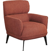derek orange accent chair   